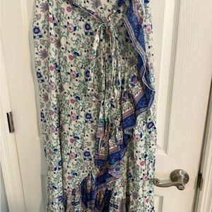 SeaLustre Wrap Floral Ruffle Skirt